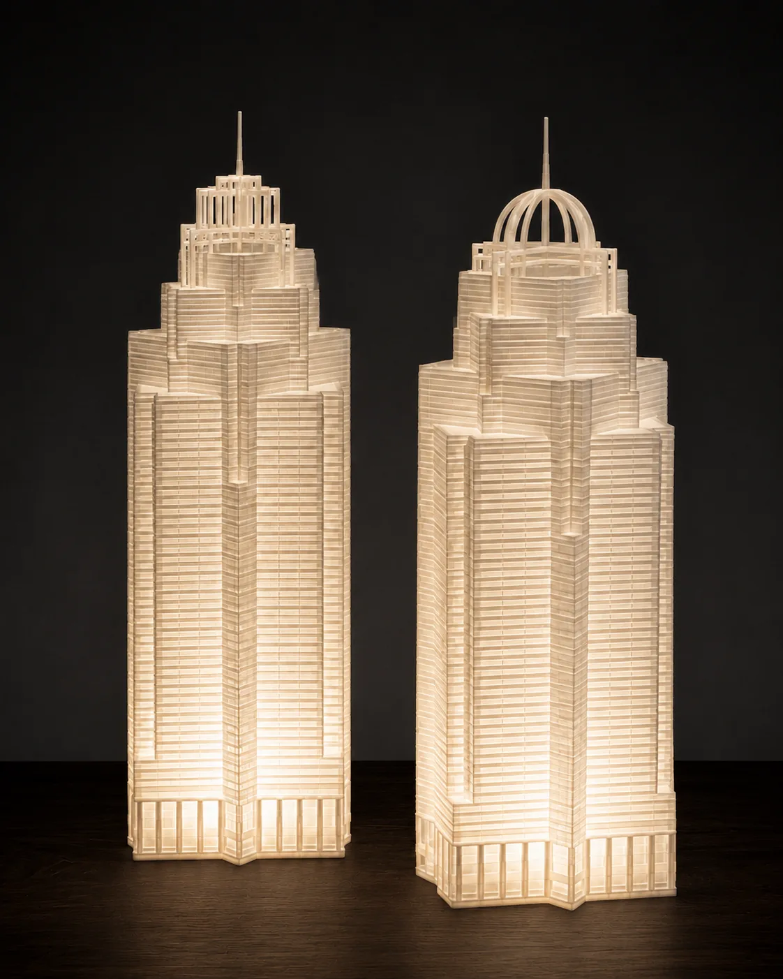 King & Queen Towers Lamp