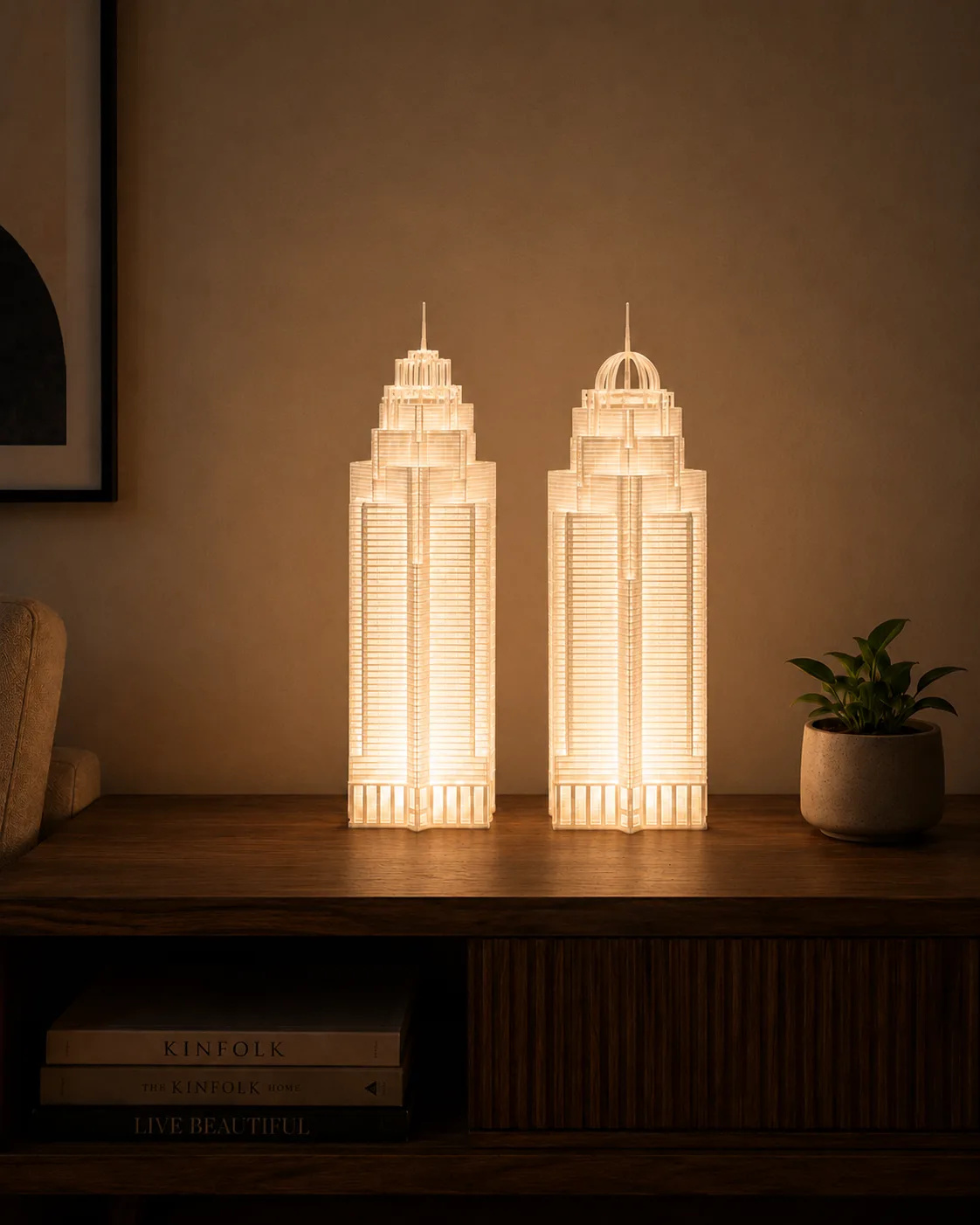 King & Queen Towers Lamp